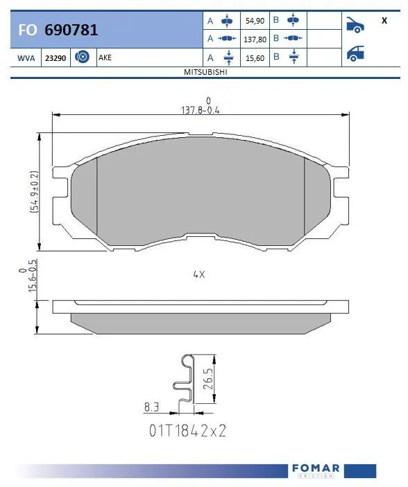 Brake Pad Set, disc brake